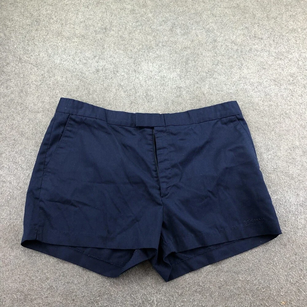 Adidas Shorts Mens 42 Blue Chino Flat Front 4 Inseam Casual Summer Sports